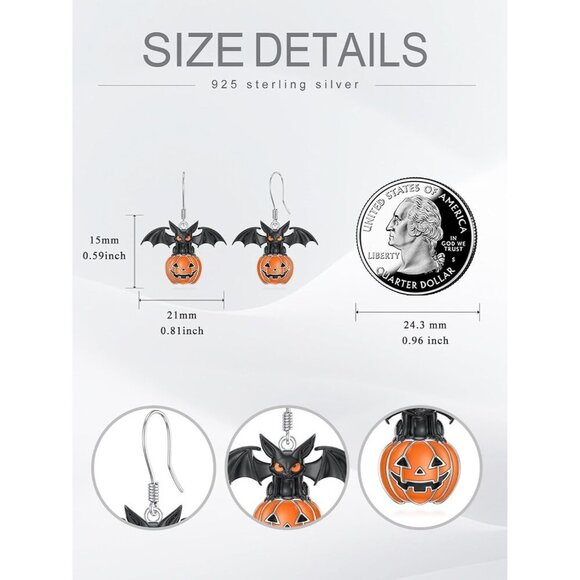 4th of July 925 Sterling Silver American Flag Independence Day Dangle Earring - Picture 4 of 6